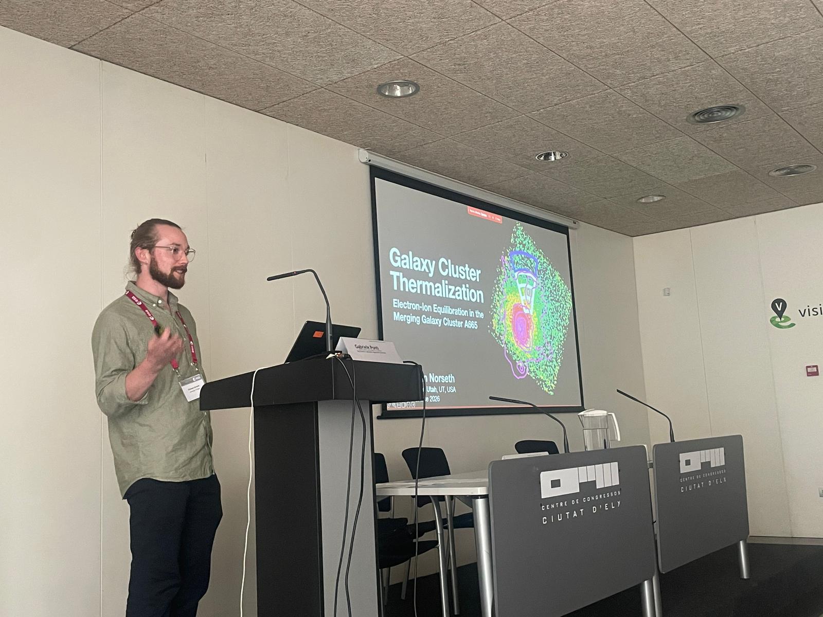 Christian presenting a talk